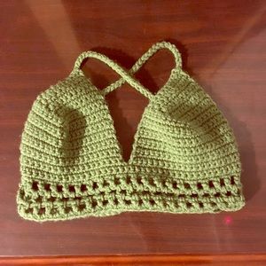 Crochet green top
